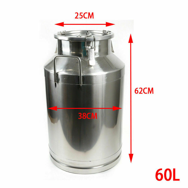 CNCEST 15.85 Gallons Circle Stainless Steel Food Storage Container